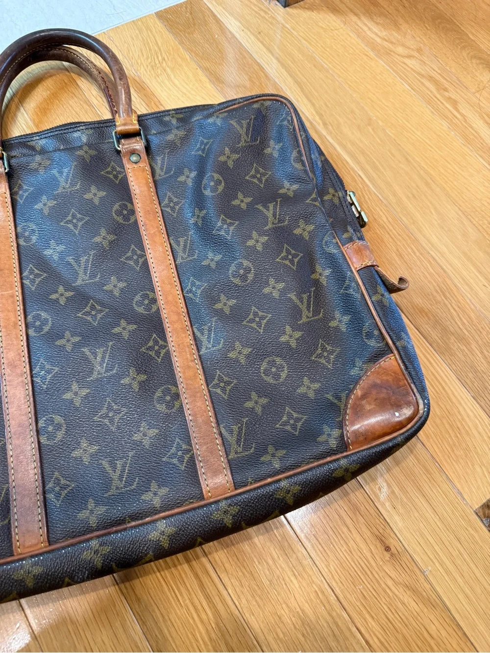 Louis Vuitton Monogram Canvas Laptop Briefcase in Brown and Tan